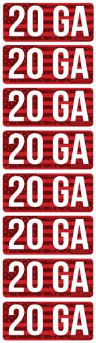Mtm Ammo Caliber Labels 20ga - 8-pack! - Skoutley Outdoors LLC