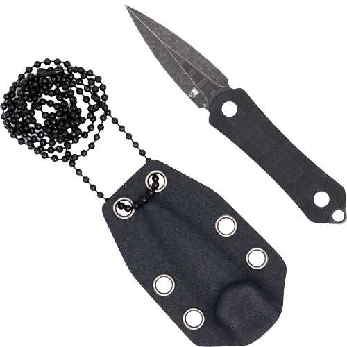 Cobratec Guardian Neck Knife - 1.99" D2 Stonewash Dagger W/sh - Skoutley Outdoors LLC