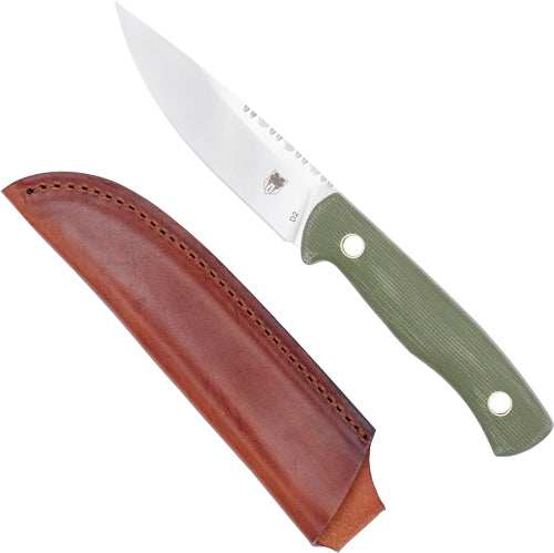 Cobratec Koonsman 4" Fixed Bld - Od Green D2 W/leather Sheath - Skoutley Outdoors LLC
