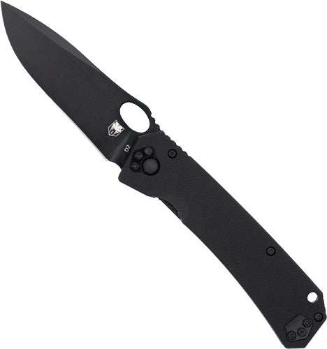 Cobratec Raven 3.25" Folder - Black D2 Steel W/lanyard Hole - Skoutley Outdoors LLC