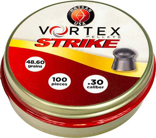 Hatsan Vortex Strike Pellets - 30 48.60gr 100 Per Tin - Skoutley Outdoors LLC