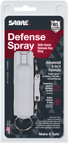 Sabre 3-n-1 Spray Gray Hard - Case With Qr Ring 15gr - Skoutley Outdoors LLC