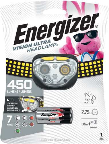 Energizer Vision Ultra Hd - Headlamp 450 Lumens W/aaa Batt - Skoutley Outdoors LLC
