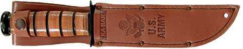 Ka-bar Fighting/utility Knife - 7" Srrtd W/lthr Shth Us Army - Skoutley Outdoors LLC