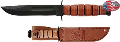 Ka-bar Fighting/utility Knife - 5.25" Short W/lthr Shth Usmc - Skoutley Outdoors LLC