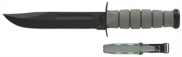 Ka-bar Fighting/utility Knife - 7" W/plastic Sheath F-green - Skoutley Outdoors LLC