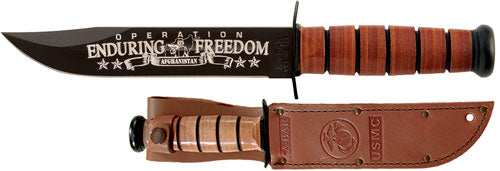 Ka-bar Usmc Oef Afghanistan - 7" W/leather Sheath Usmc - Skoutley Outdoors LLC