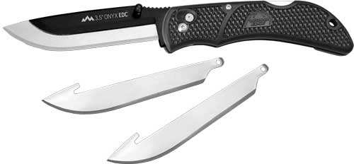 Outdoor Edge 3.5" Onyx Edc - Folding Blade Black Blister Pk - Skoutley Outdoors LLC