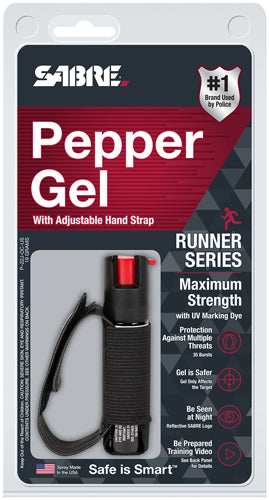 Sabre Red Pepper Gel Spray The - Runner Hand Strap 19gr Black - Skoutley Outdoors LLC