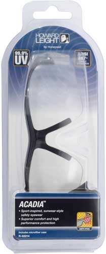 Howard Leight Acadia Glasses - Black Frame/clear Lens - Skoutley Outdoors LLC