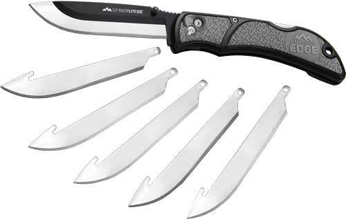 Outdoor Edge 3.5" Razor Lite - Edc Folder Gray W/6 Blades - Skoutley Outdoors LLC