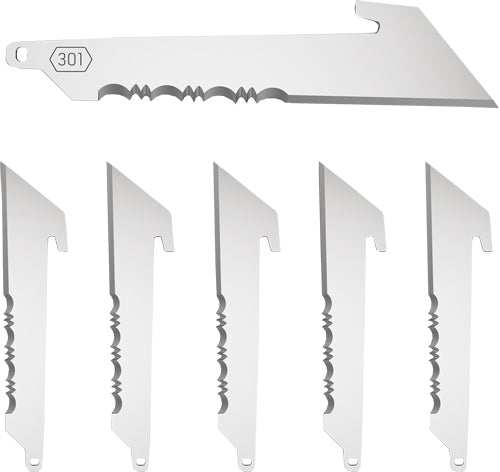 Outdoor Edge 3" Utility Blades - W/serrations Black Blade 6-pk - Skoutley Outdoors LLC