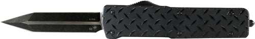 Templar Knife Small Otf Alum - Diamondplate 2.75" D2 Blk Dagr - Skoutley Outdoors LLC