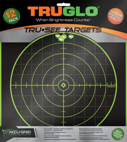 Truglo Tru-see Reactive Target - 100 Yard 12"x12" 12-pack - Skoutley Outdoors LLC