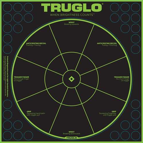 Truglo Tru-see Reactive Target - Handgun Diagnostic 12"x12" 6pk - Skoutley Outdoors LLC