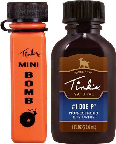 Tinks Deer Lure #1 Doe-p Non - Estrus W/mini Bomb 1fl Ounce - Skoutley Outdoors LLC