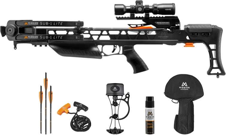 Mission Crossbow Sub-1 Lite - Package 335fps Black - Skoutley Outdoors LLC