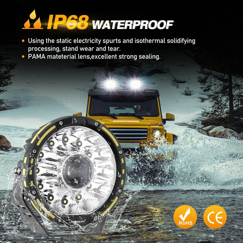 Load image into Gallery viewer, (2pcs/4pcs set) 7 Inch 230W 33332LM 360-PRO Series Custom Lens Offroad LED Driving Lights for 2008 Chevy Silverado 1500 Chevy Silverado 2500 3500