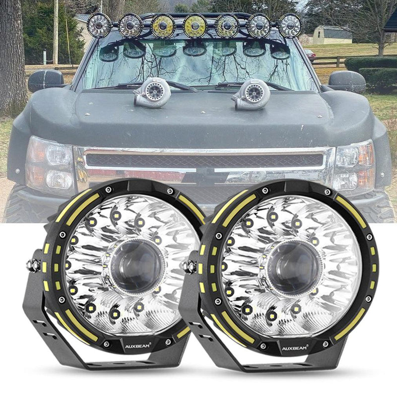 Load image into Gallery viewer, (2pcs/4pcs set) 7 Inch 230W 33332LM 360-PRO Series Custom Lens Offroad LED Driving Lights for 2008 Chevy Silverado 1500 Chevy Silverado 2500 3500
