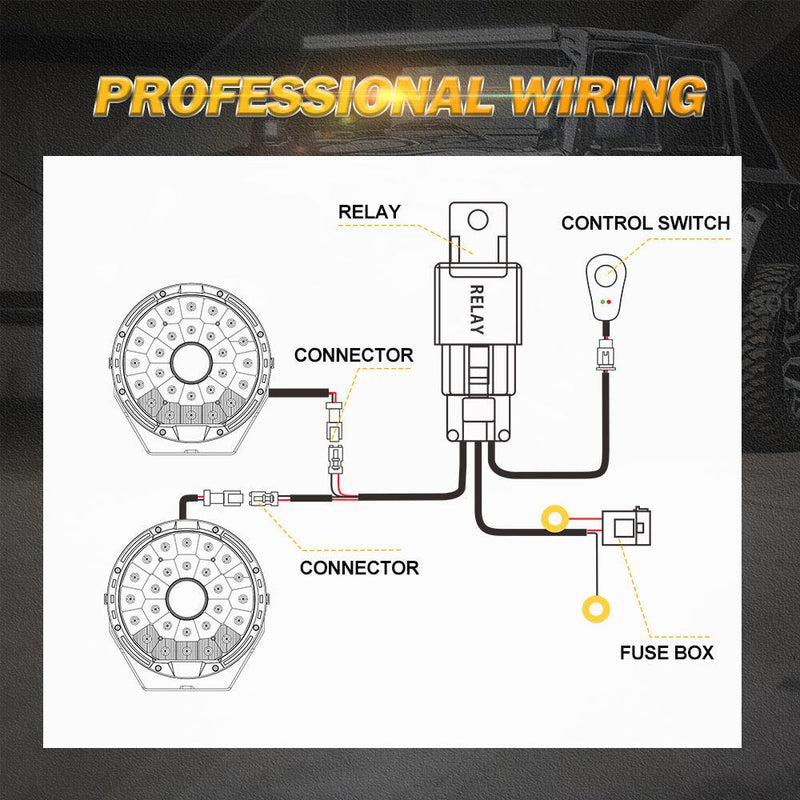 Load image into Gallery viewer, (2 Leads 16AWG) DT Connector LED Light Bar Wiring Harness Kit with Fuse 12V 40A Relay ON/OFF Switch
