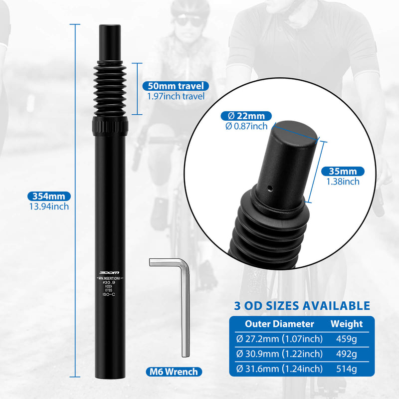 Load image into Gallery viewer, ZOOM Bike Suspension Seatpost
