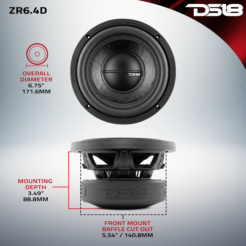 Load image into Gallery viewer, ZR 6.5" Subwoofer 300 Watts Rms DVC 4-Ohm