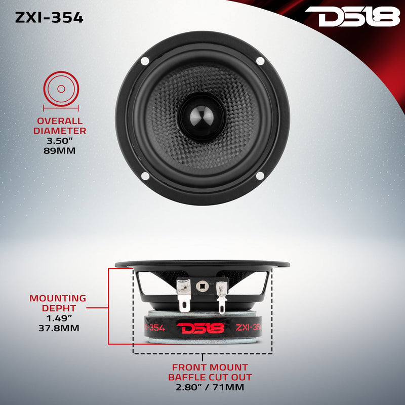 Load image into Gallery viewer, ZXI 3.5" Full-Range Speakers with Kevlar Cone | 40 Watts RMS 4-Ohm