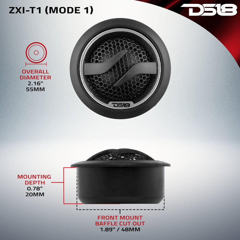 Load image into Gallery viewer, 1.7" Dome Neodymium Tweeter 50 Watts 1" Pei 4-Ohm Vc