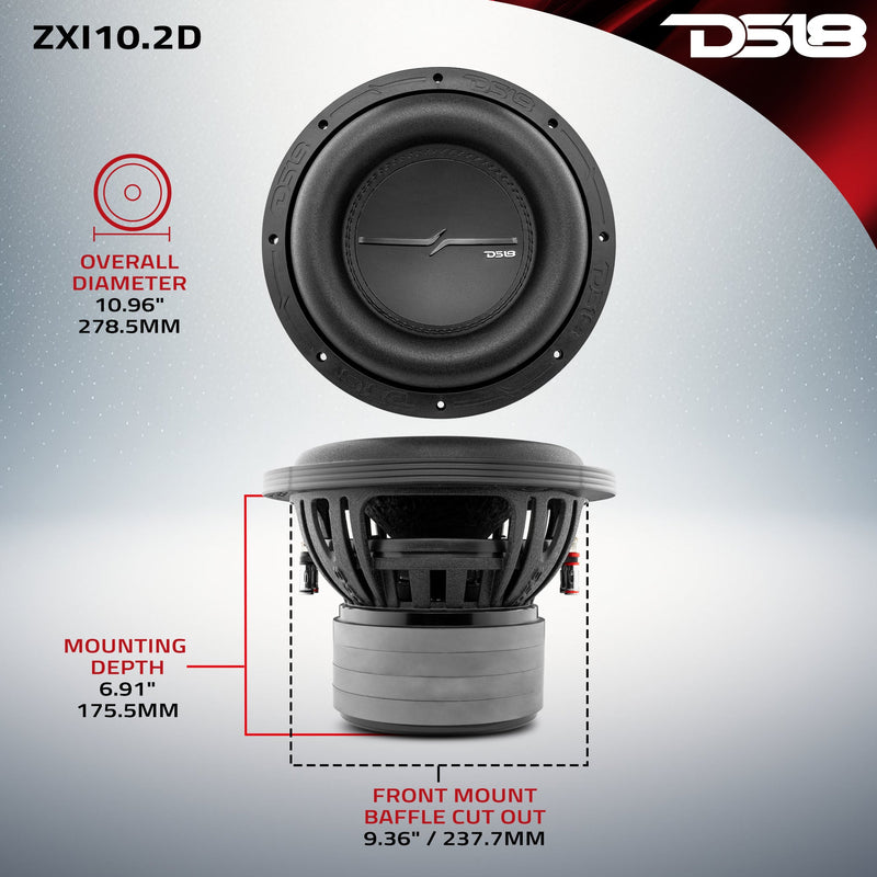 Load image into Gallery viewer, ZXI 10" High Excursion Subwoofer Quad Stacked Magnets | 800W RMS DVC 2-Ohm