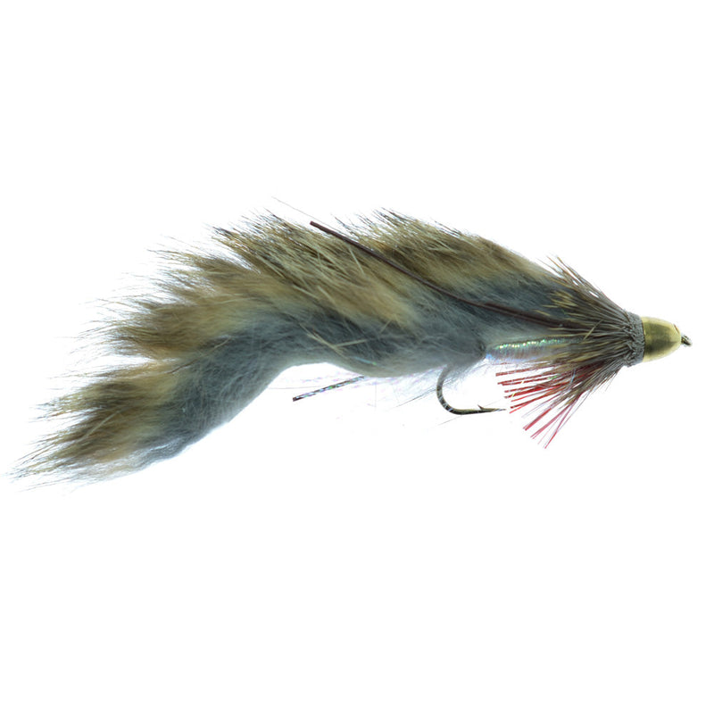Load image into Gallery viewer, 3 Pack Cone Head Zuddler Trout and Bass Streamer Fly - Natural - Size 4