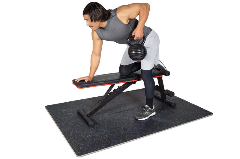 Load image into Gallery viewer, Rubber Top Exercise Puzzle Mat 0.75in 24sqft