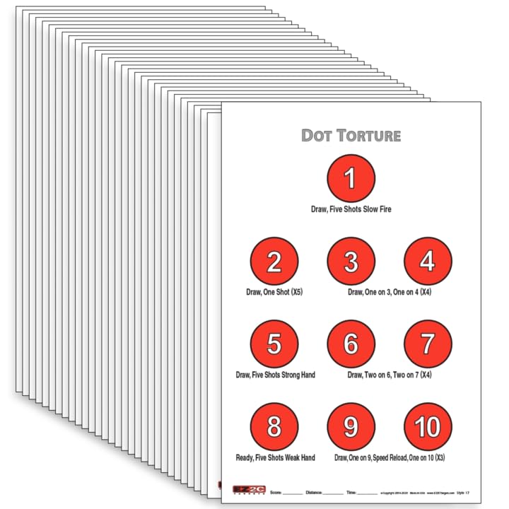 Load image into Gallery viewer, EZ2C Targets #17: Dot Torture Drill 11"x17" Paper Shooting Target USA MADE