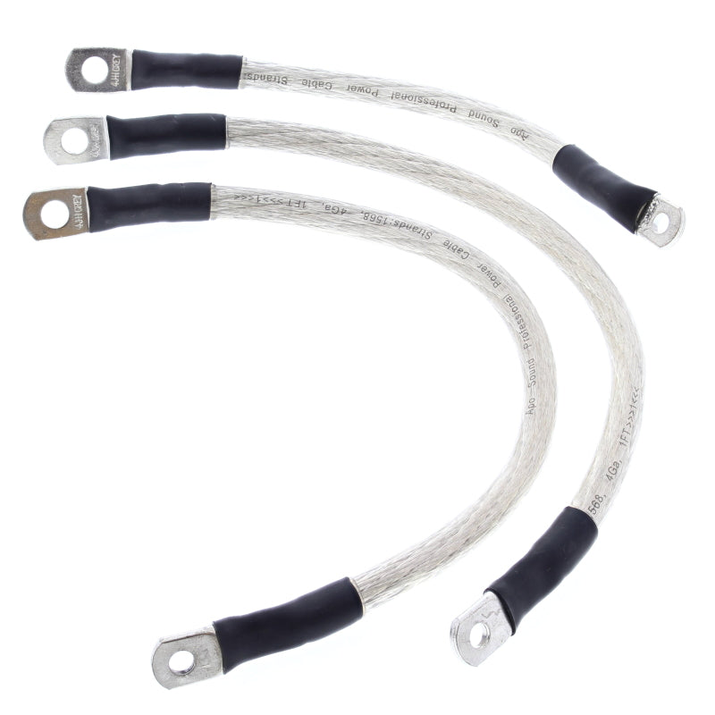 All Balls Racing 94-98 Harley-Davidson FLHR Road King Battery Cable Kit Clear
