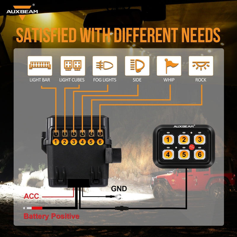 Load image into Gallery viewer, 6/8 Gang LED Switch Panel, Off Road Light Controller