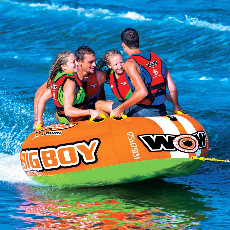 Load image into Gallery viewer, WOW Watersports Big Boy Racing 1-4 Person Towable Water Tube For Pool and Lake