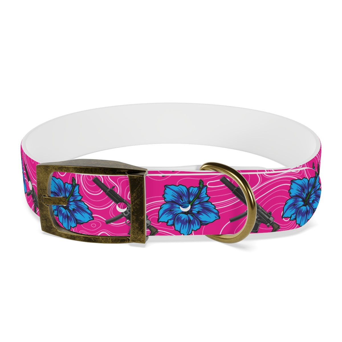 Rad Palm High Capacity Hibiscus Dog Collar
