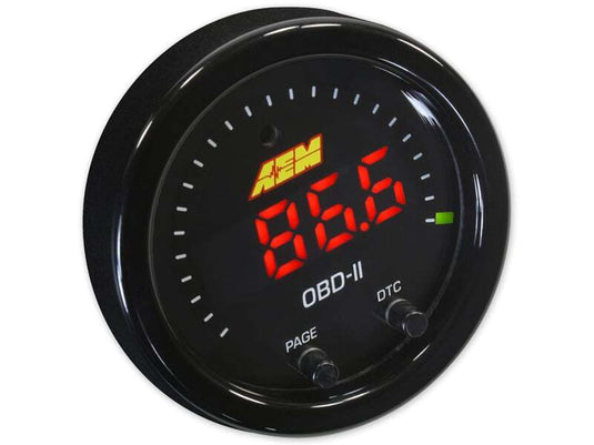AEM Electronics X-Series OBDII Digital Datastream Gauge Black Bezel & Black Face plate