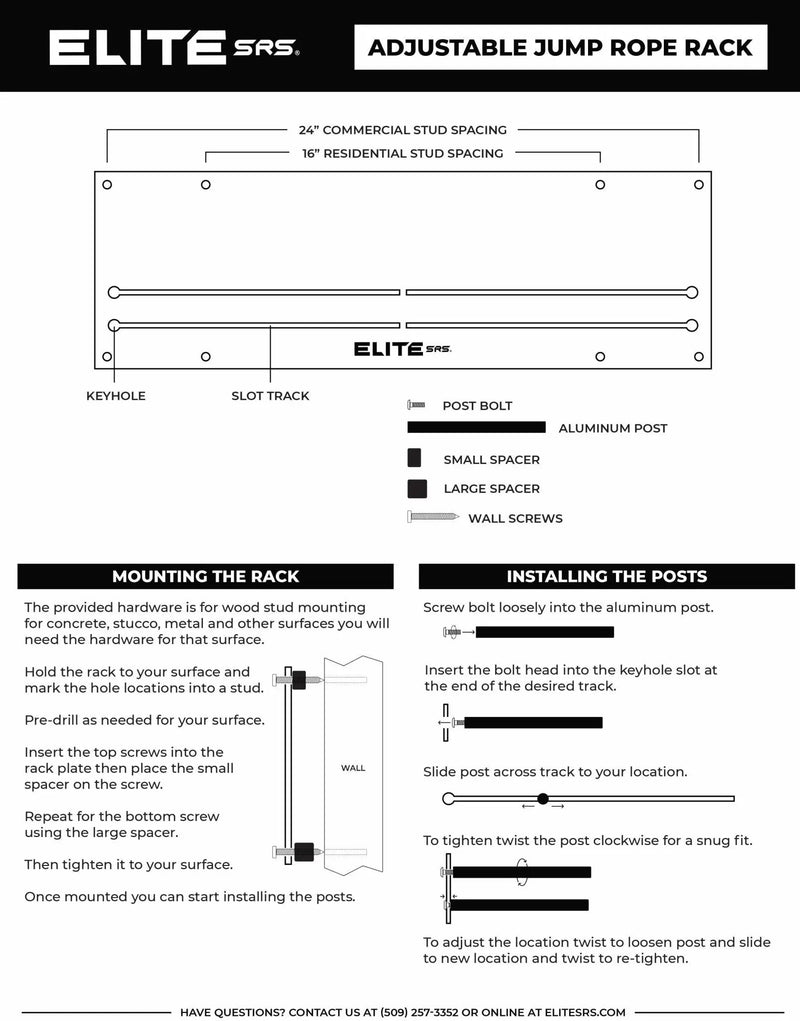 Load image into Gallery viewer, Adjustable Jump Rope Rack