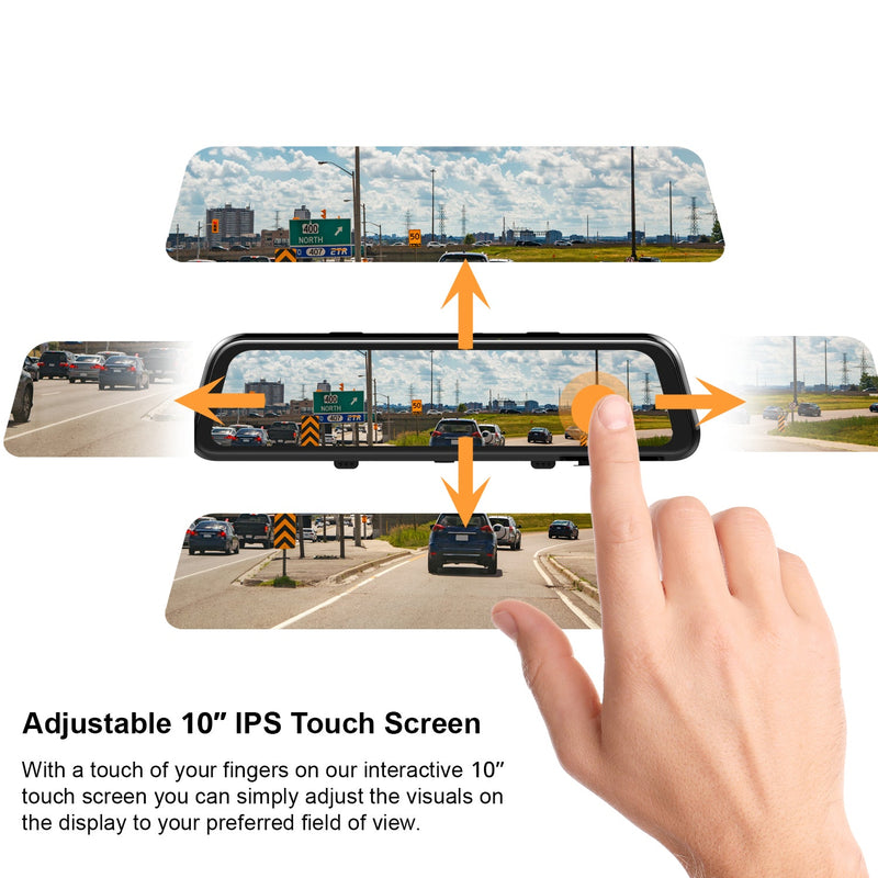 Load image into Gallery viewer, Rexing M1 Pro 2K Dual Mirror Dash Cam 1440p (Front) + 1080p (Rear)