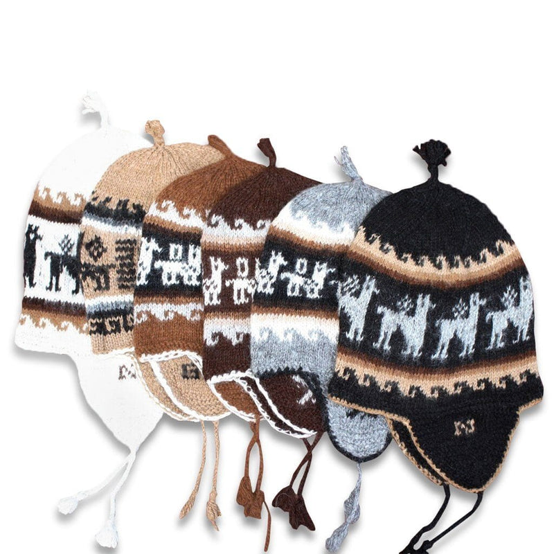 Load image into Gallery viewer, Alpaca Rustic Chullo with Ear Flaps