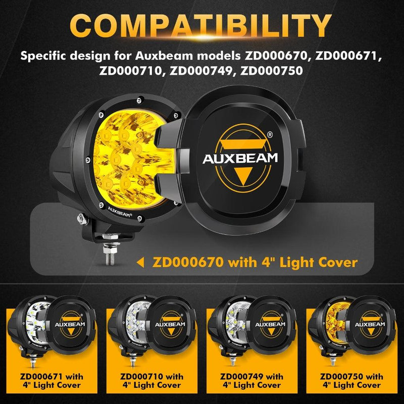 Load image into Gallery viewer, 4 Inch Round LED Pod Lights Black Cover Light Shield Cover