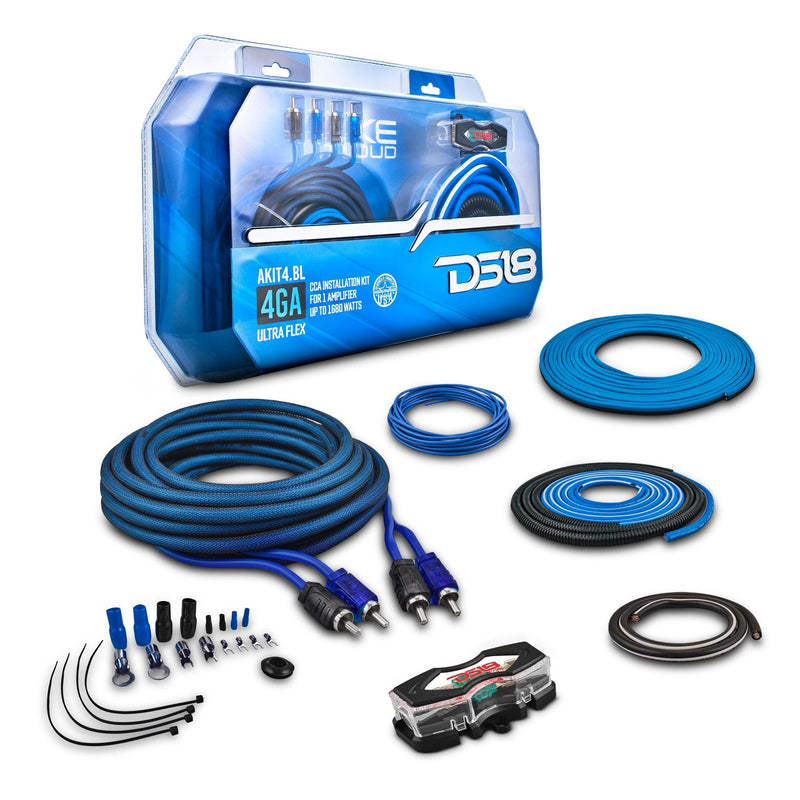 Load image into Gallery viewer, 4-GA Amplifier Installation Wiring Kit - Blue