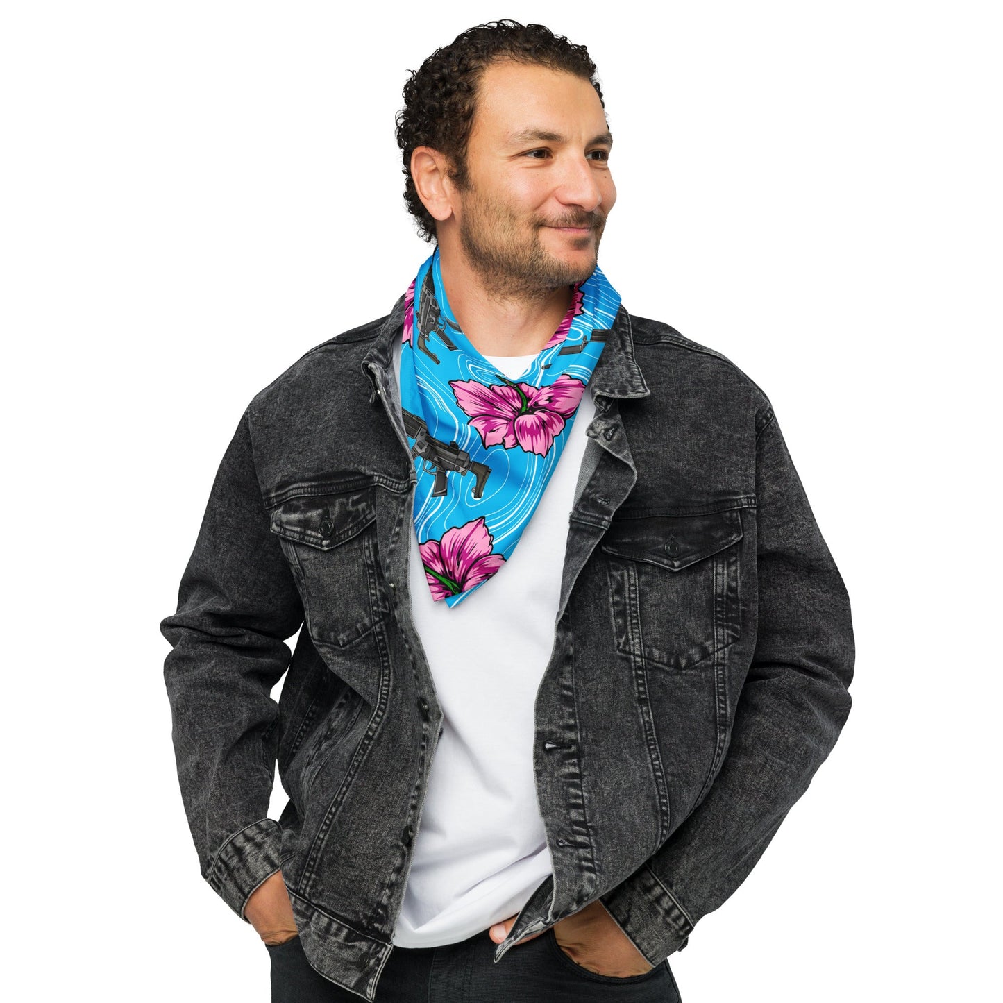 High Capacity Hibiscus Blue Bandana