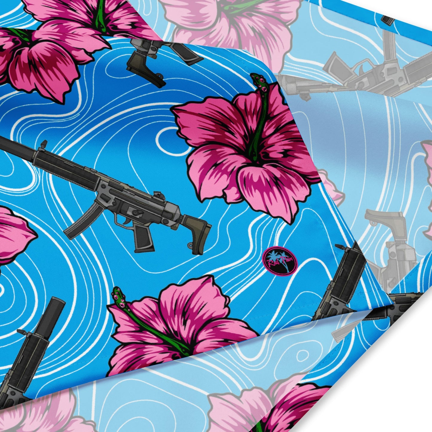 High Capacity Hibiscus Blue Bandana