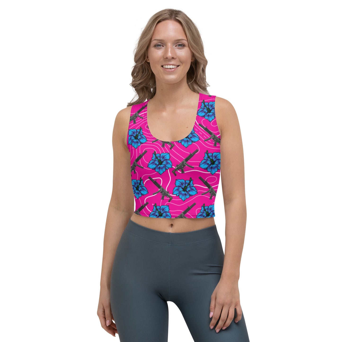 High Capacity Hibiscus Crop Top