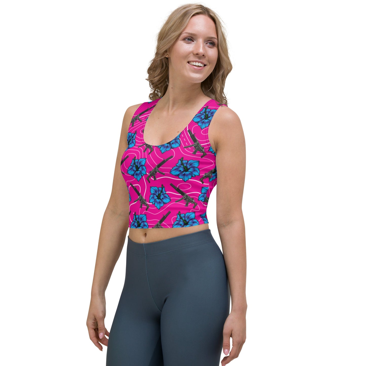 High Capacity Hibiscus Crop Top