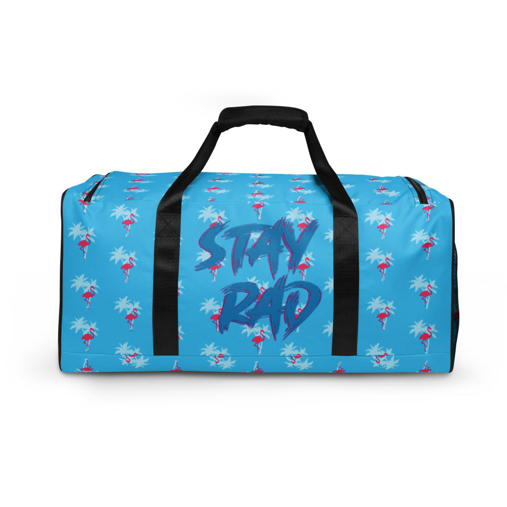 Rad Palm Flamingo Blue Duffle Bag