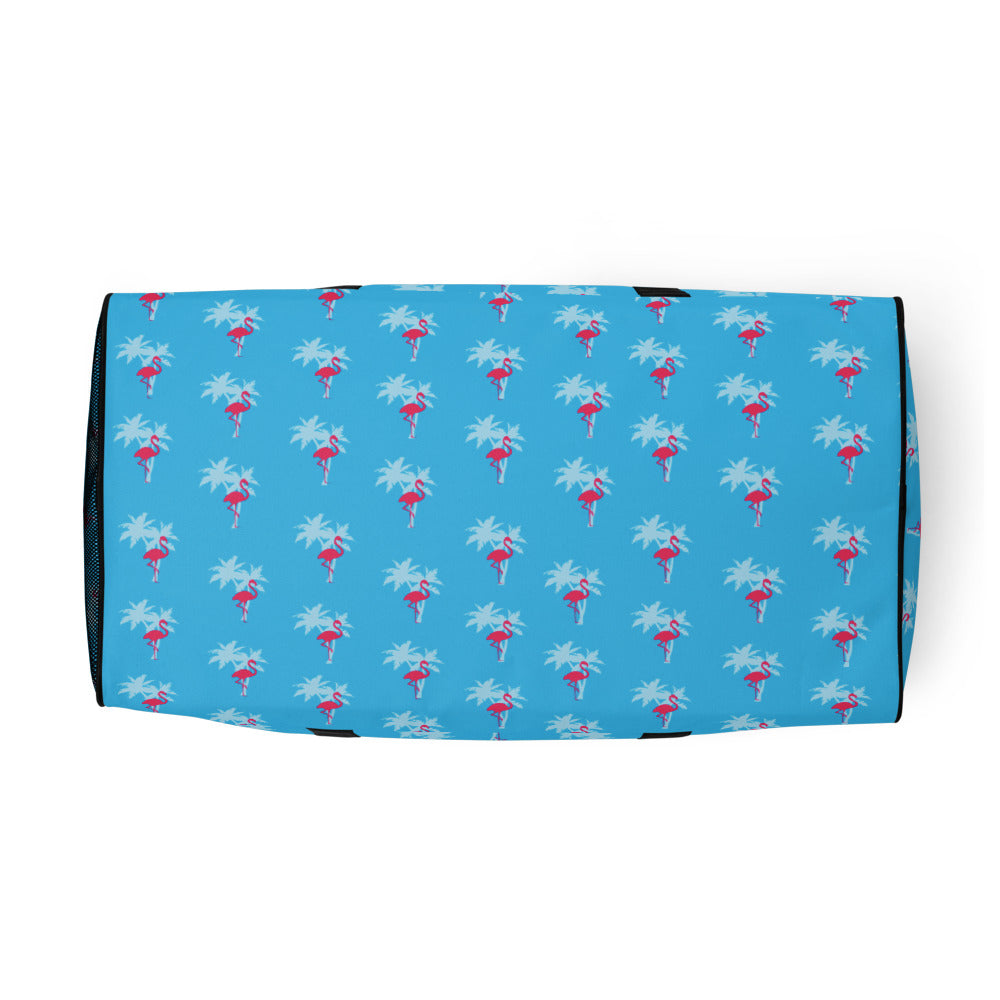 Rad Palm Flamingo Blue Duffle Bag