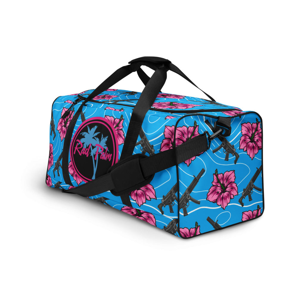 Rad Palm High Capacity Hibiscus Blue Duffle bag