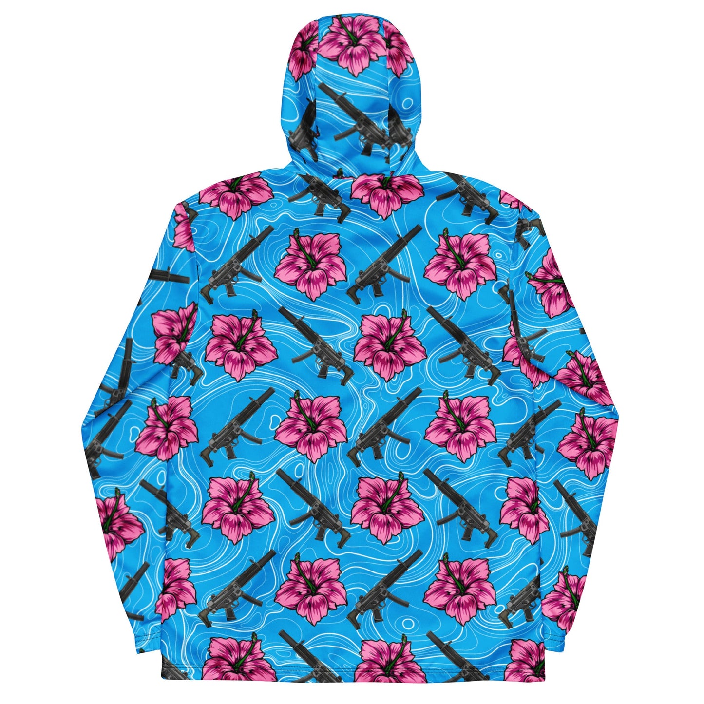Rad Palm High Capacity Hibiscus Blue Men’s Windbreaker